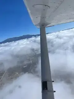 Instrument panel view during a simulator-driven IFR procedure practice session