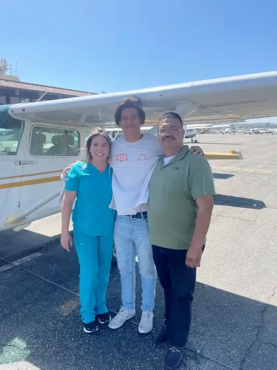 Student pilots and a Certified Flight Instructor on the ramp at Riverside Municipal Airport (KRAL)