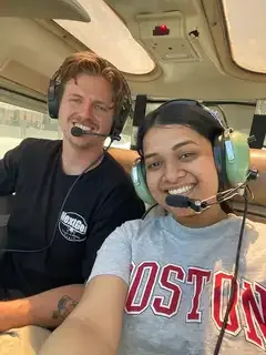 CFI briefing a student before flight at NextGen Flying Academy